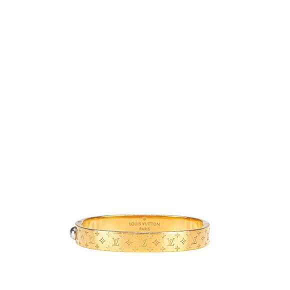 Louis Vuitton Bracelet Cuff Nanogram Metal Bangle - Picture 1 of 7
